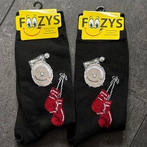 Fozzys Black Socks with Boxing Gloves Design get two pair